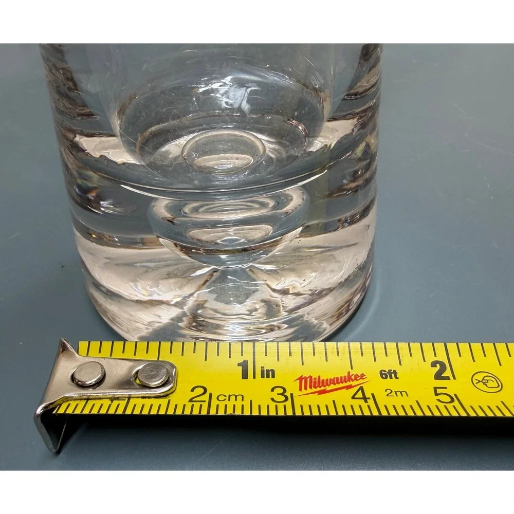 Set of 6 Clear Glass Bud Vases 7.25